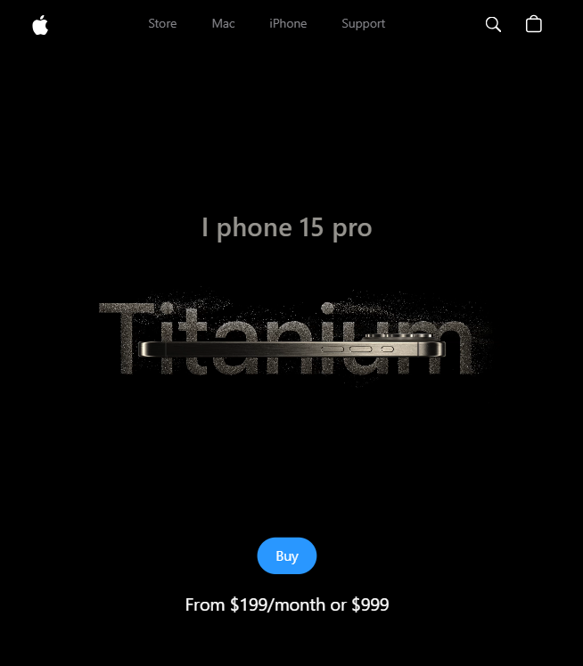 3D Apple Promo Website